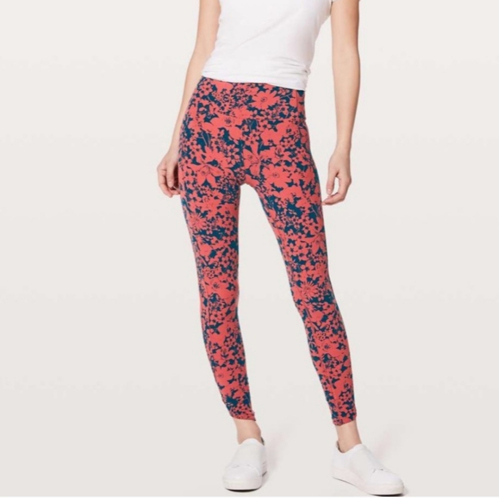 Lululemon All You Do Tight Efflorescent Dark Canyon Onyx Blue 6